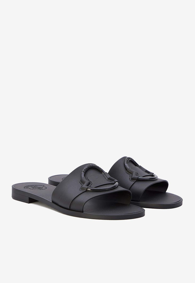 Moncler Mon Logo Slides Black 4C00130-M4095-999