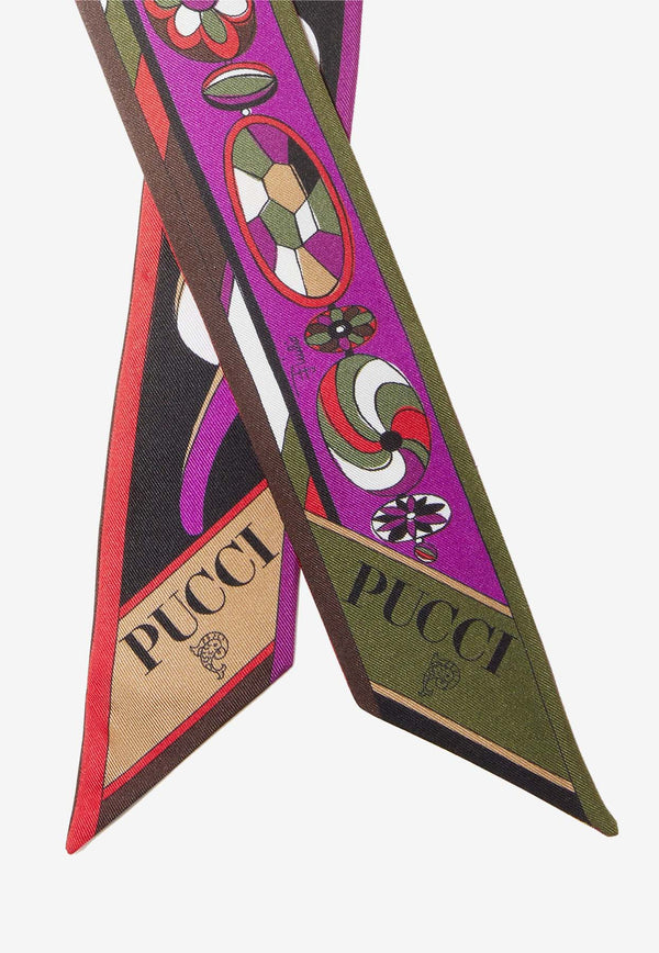 Pucci Pesci Print Silk Scarf 4HGB22 4HC05 1 Multicolor