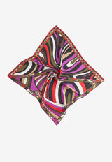 Pucci Large Iride and Marmo Print Silk Scarf 4HGB42 4HC11 1 Multicolor