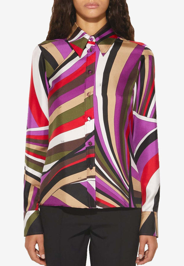 Pucci Iride Print Silk Shirt 4HRJ24 4H751 008 Multicolor