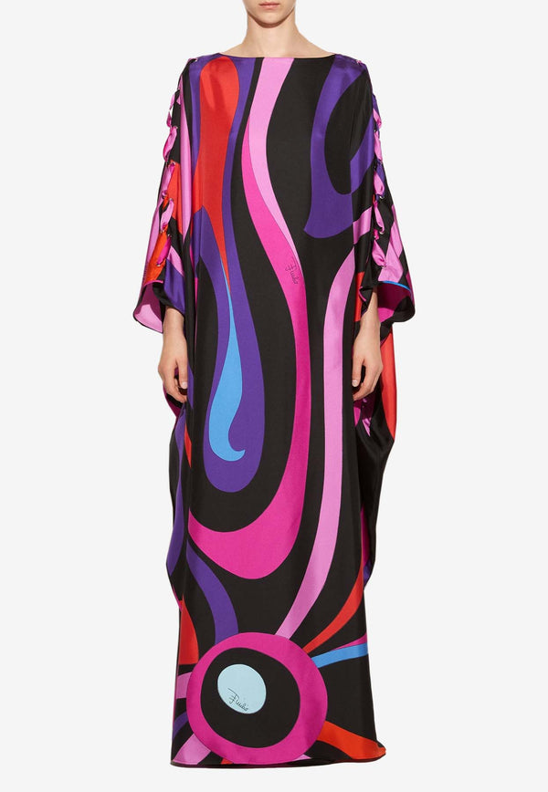 Pucci Marmo Print Silk Kaftan 4HRL11 4H791 040 Multicolor