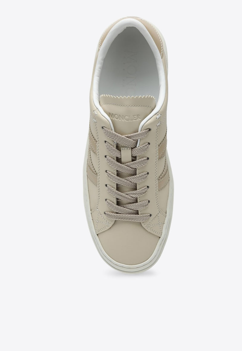 Moncler Monaco Leather Sneakers Beige 4M001-40M4496/P_MONCL-051