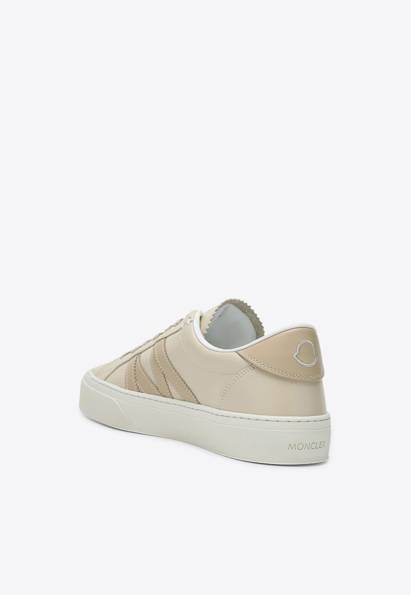 Moncler Monaco Leather Sneakers Beige 4M001-40M4496/P_MONCL-051