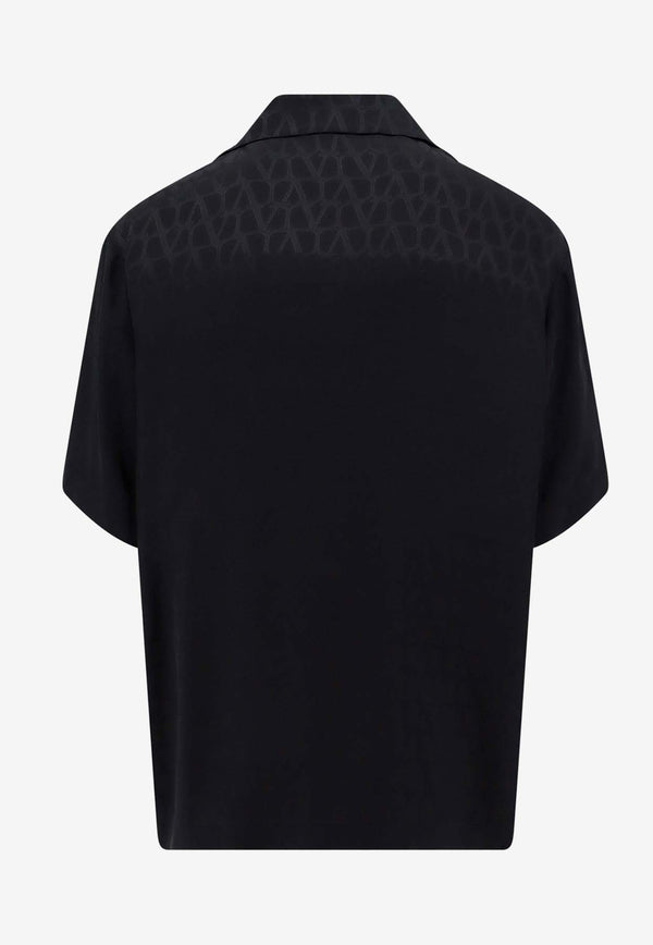 Valentino Toile Iconographe Silk Shirt 4V3AAA909V1 MXM Black