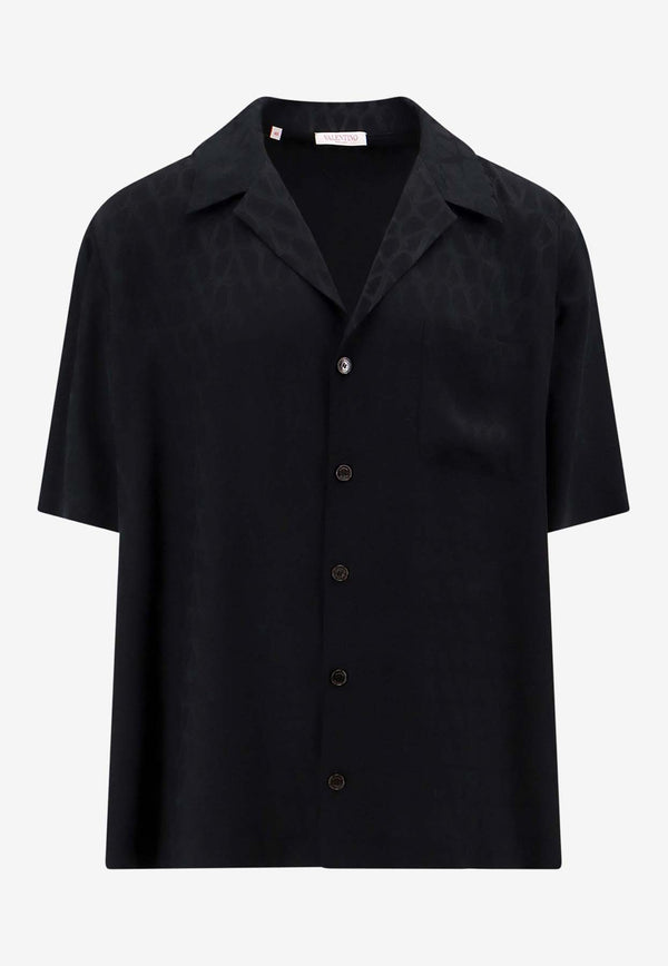 Valentino Toile Iconographe Silk Shirt 4V3AAA909V1 MXM Black