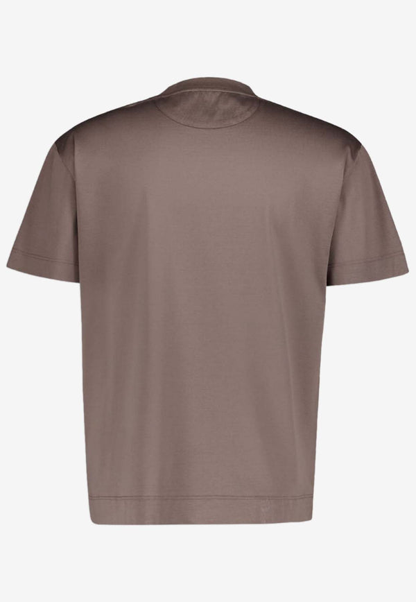 Valentino Logo Short-Sleeved T-shirt 4V3MG01F9US T47 Brown