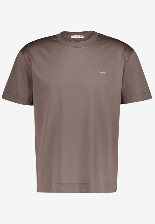 Valentino Logo Short-Sleeved T-shirt 4V3MG01F9US T47 Brown