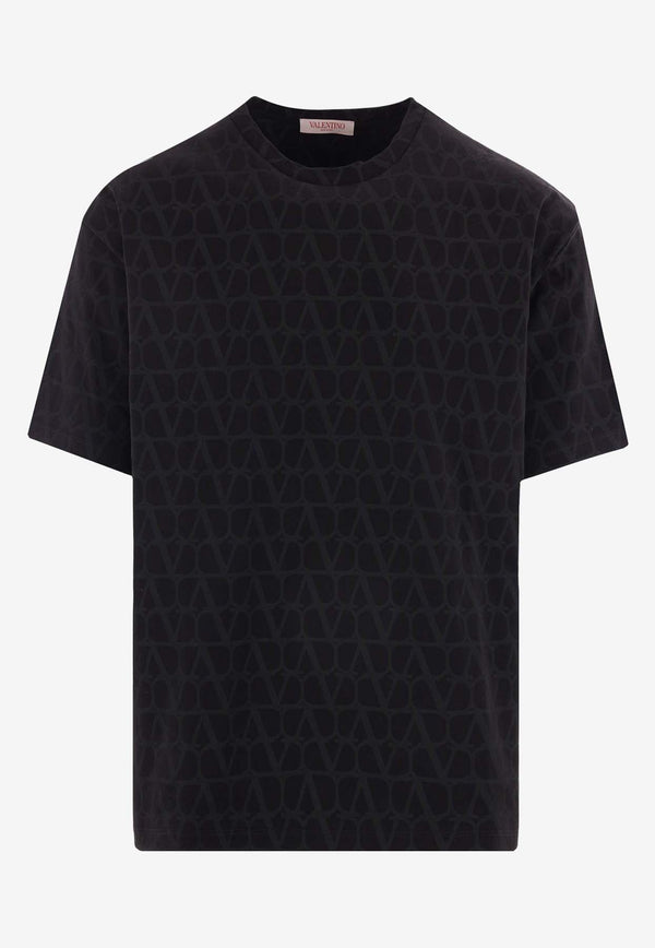 Valentino Toile Iconographe Print T-shirt 4V3MG14Y9KC MXM Black
