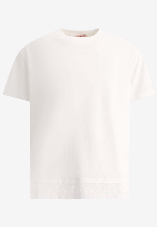 Valentino Toile Iconographe Detail T-shirt 4V3MG15T9W8 0BO White