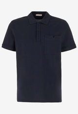 Valentino Short-Sleeved Polo T-shirt 4V3MH03C9WP 598 Navy