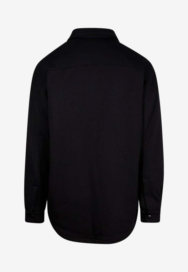 Valentino VLogo Patch Long-Sleeved Shirt 4V3MM00F9V7 0NO Black