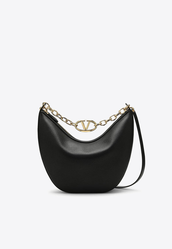 Valentino Medium VLogo Moon Chain Shoulder Bag Black 4W0B0N59JDK/O_VALE-0NO