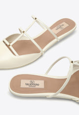 Valentino Wispy Rockstud Leather Flat Mules Ivory 4W0S0IZ2ACT/O_VALE-098