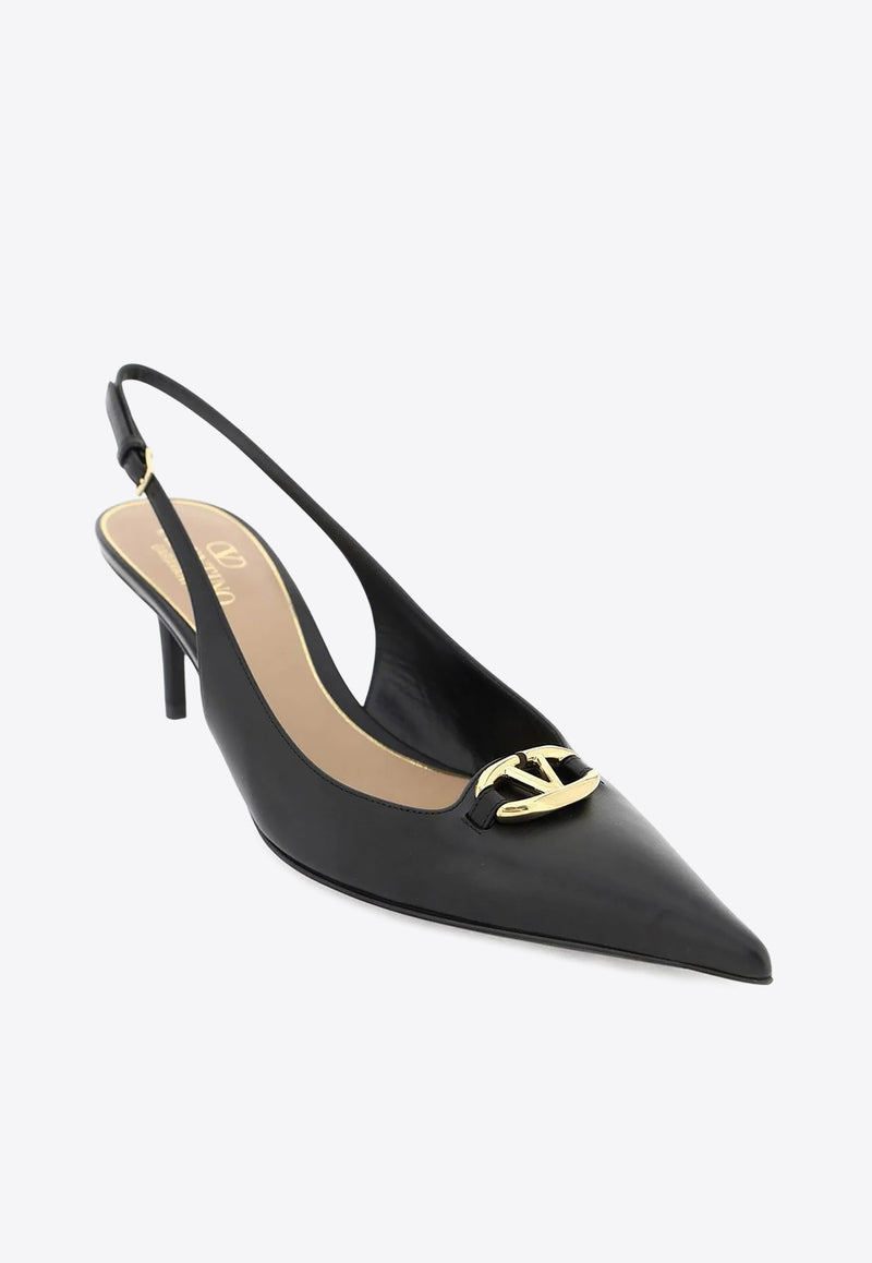 Valentino The Bold Edition VLogo 60 Slingback Pumps Black 4W0S0JB7EEY 0NO