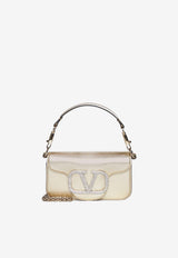 Valentino Locò Crystal VLogo Leather Shoulder Bag Metallic 4W2B0K53IFI P16