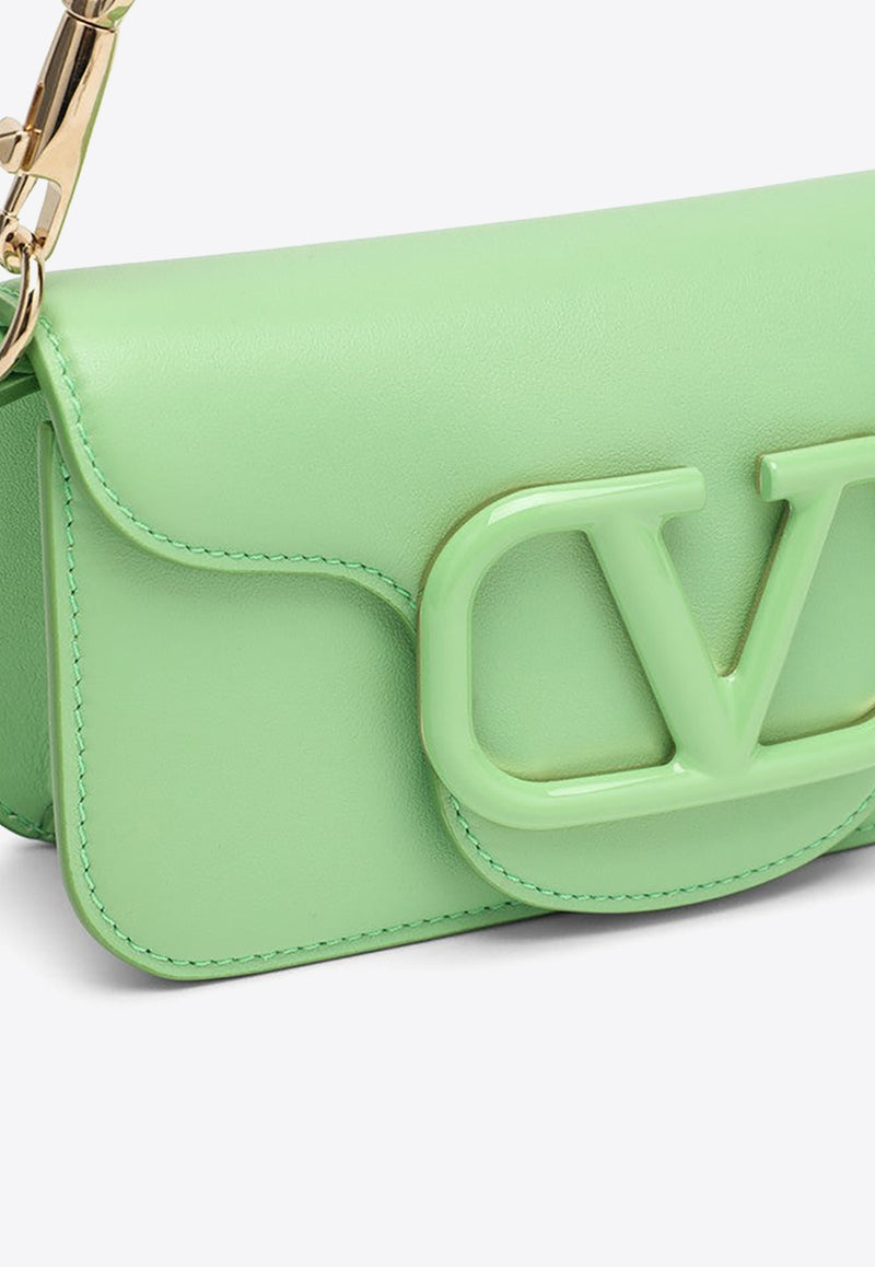 Valentino Small Locò Calf Leather Shoulder Bag Green 4W2B0K53IYS/O_VALE-YEG