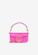 Valentino Small Locò Calf Leather Shoulder Bag Pink 4W2B0K53ZXL UWT