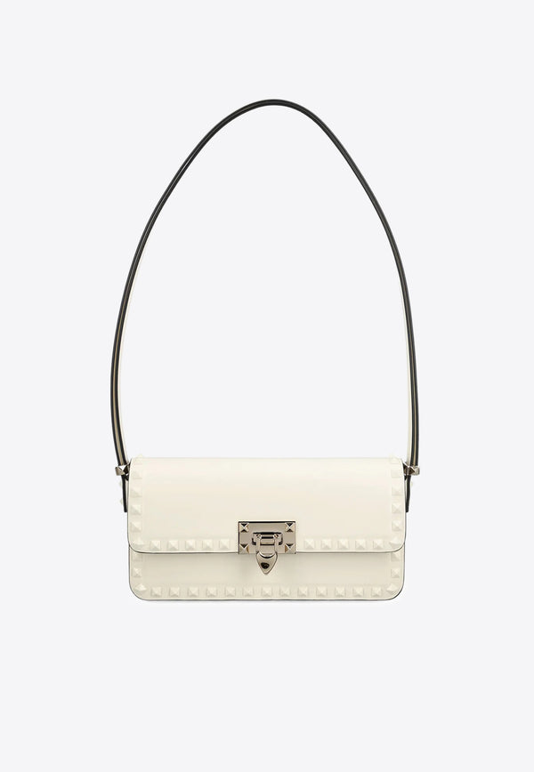 Valentino Rockstud 23 East-West Shoulder Bag Ivory 4W2B0M77AZS 098