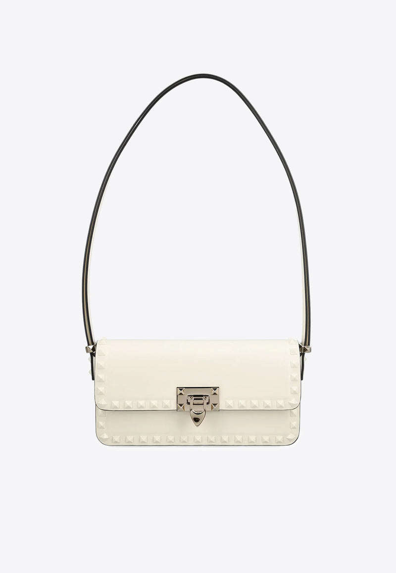 Valentino Rockstud 23 East-West Shoulder Bag Ivory 4W2B0M77AZS 098