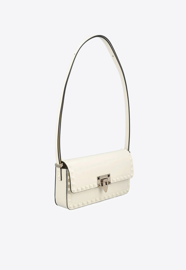 Valentino Rockstud 23 East-West Shoulder Bag Ivory 4W2B0M77AZS 098
