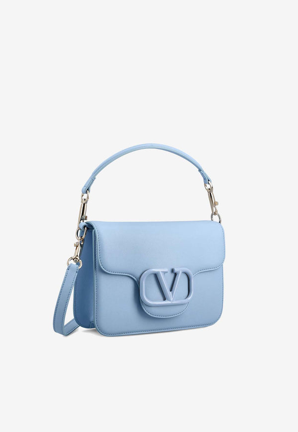Valentino Locò Calf Leather Shoulder Bag Blue 4W2B0M98IYS ZQW