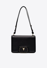 Valentino VLogo Leather Shoulder Bag Black 4W2B0N10LFN 0NO