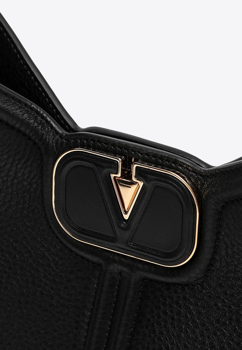 Valentino Logo Plaque Leather Shoulder Bag 4W2B0N14LFN/O_VALE-0NO