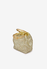 Valentino Small Carry Secrets Embellished Bucket Bag 4W2B0N18HIN Y3F Metallic