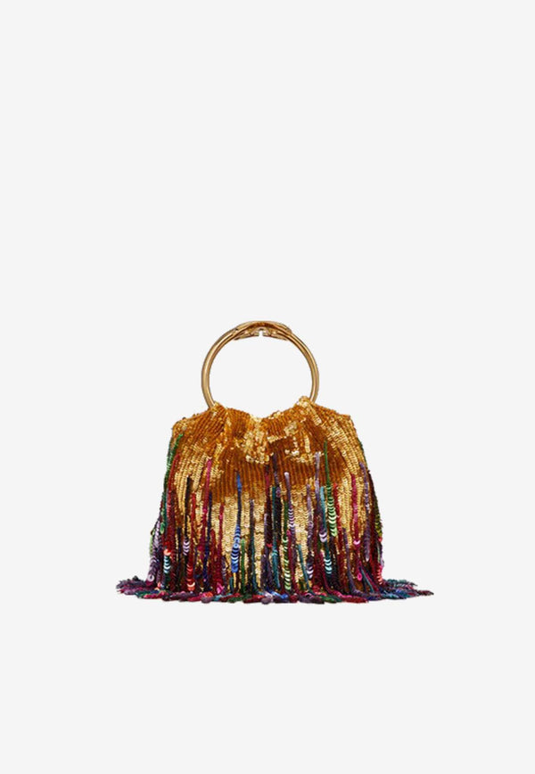 Valentino Small Carry Secrets Sequin Embellished Bucket Bag 4W2B0N18SIK L05 Multicolor