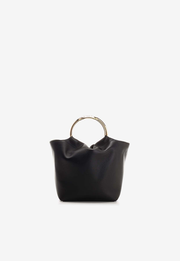 Valentino Small Carry Secrets Leather Bucket Bag 4W2B0N18TLJ 0NO Black