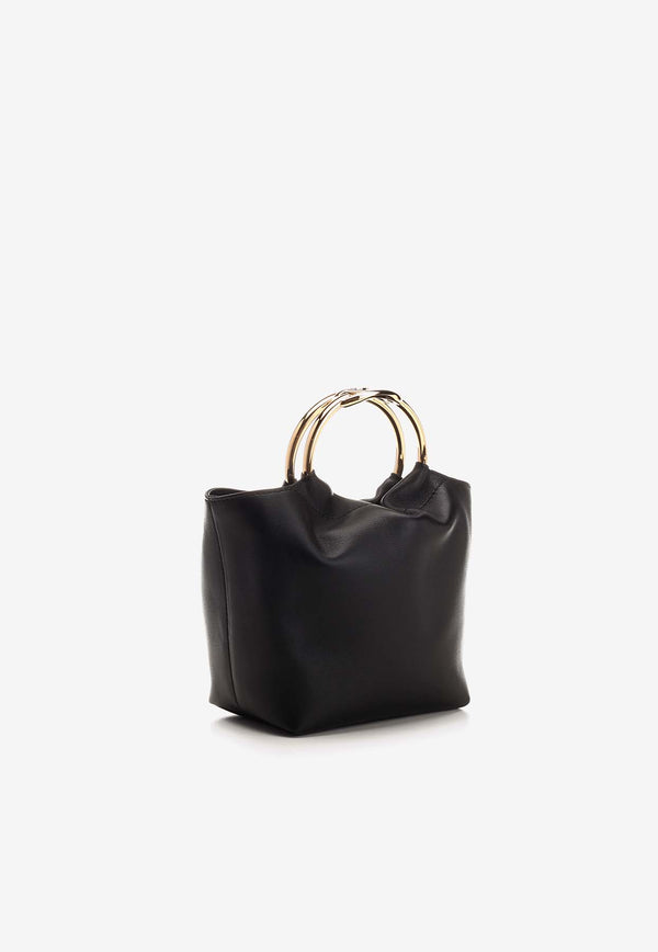 Valentino Small Carry Secrets Leather Bucket Bag 4W2B0N18TLJ 0NO Black