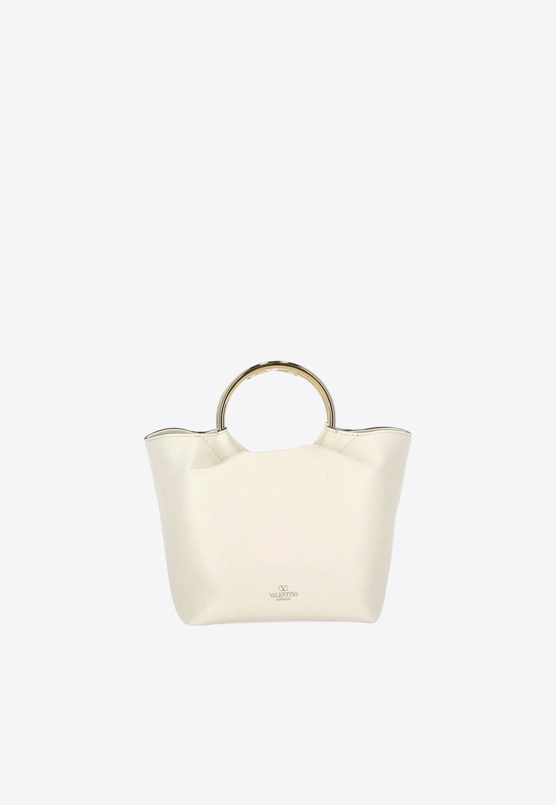 Valentino Carry Secrets Leather Top Handle Bag Ivory 4W2B0N18TLJ 098
