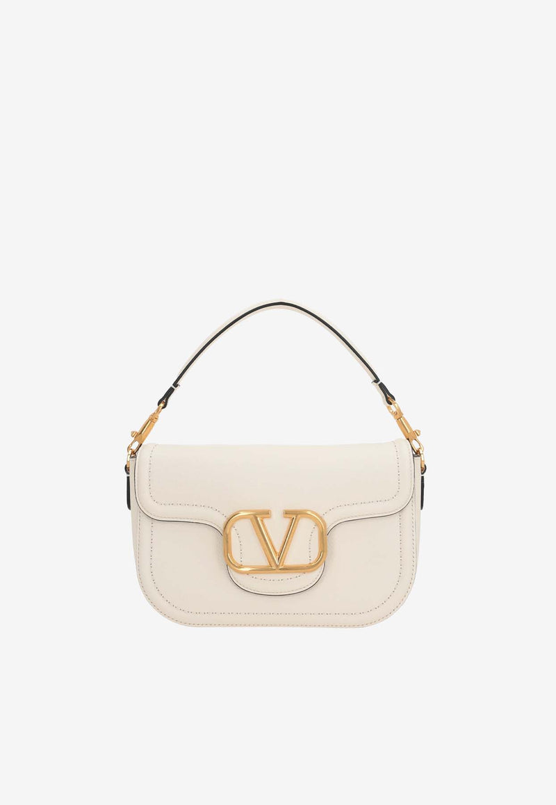 Valentino Alltime Grained Leather Shoulder Bag White 4W2B0N20IMZ 098