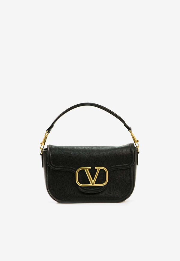 Valentino Alltime Grained Leather Shoulder Bag Black 4W2B0N20IMZ 0NO