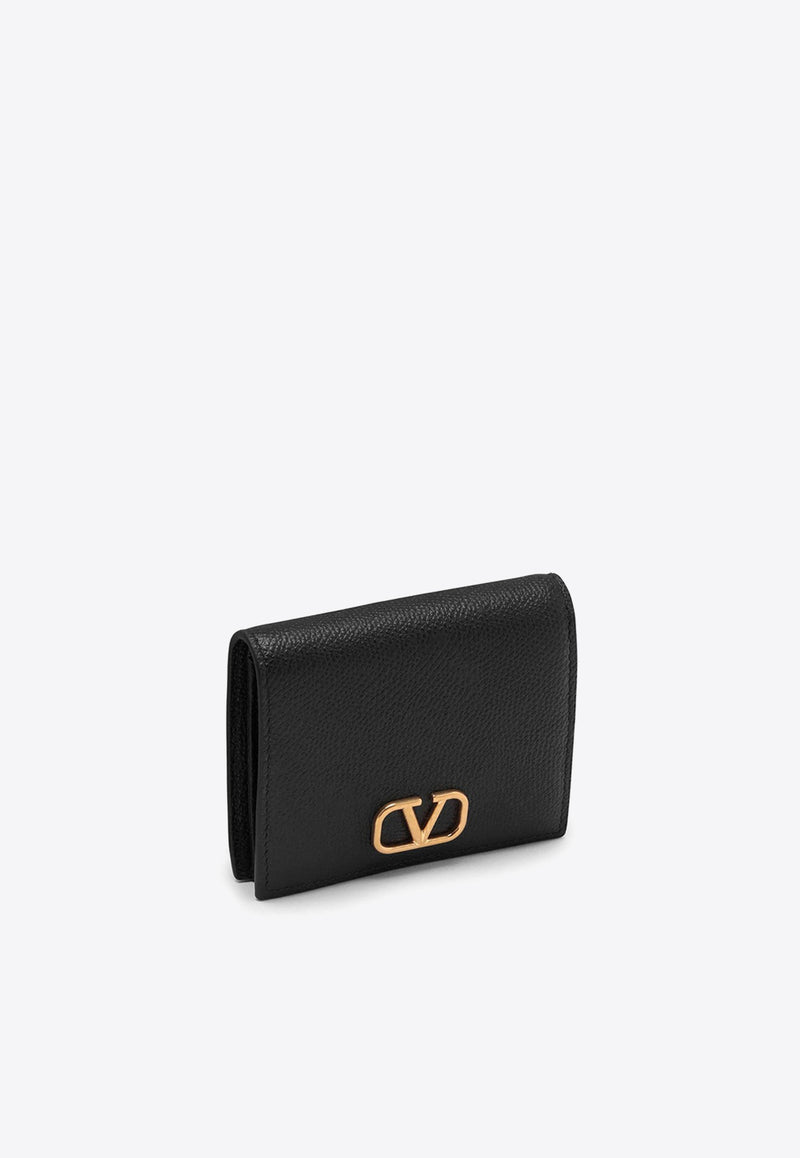 Valentino Logo Plaque Leather Wallet 4W2P0R39SNP/O_VALE-0NO