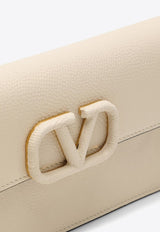 Valentino VLogo Calf Leather Chain Clutch  Ivory 4W2P0S93RQR/O_VALE-I16