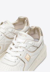 Valentino Low-Top One Stud Sneakers in Leather 4W2S0CS4RUS/O_VALE-L71