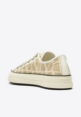 Valentino Iconographe Totaloop Toile Low-Top Sneakers Beige 4W2S0GX4ASE/O_VALE-YT3