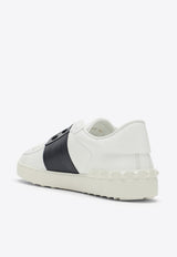 Valentino Open Leather Sneakers with Studs White 4Y0S0830BLU/O_VALE-A01