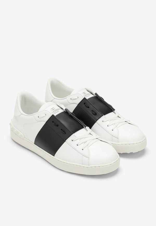 Valentino Open Leather Low-Top Sneakers White 4Y2S0830BLU/O_VALE-A01