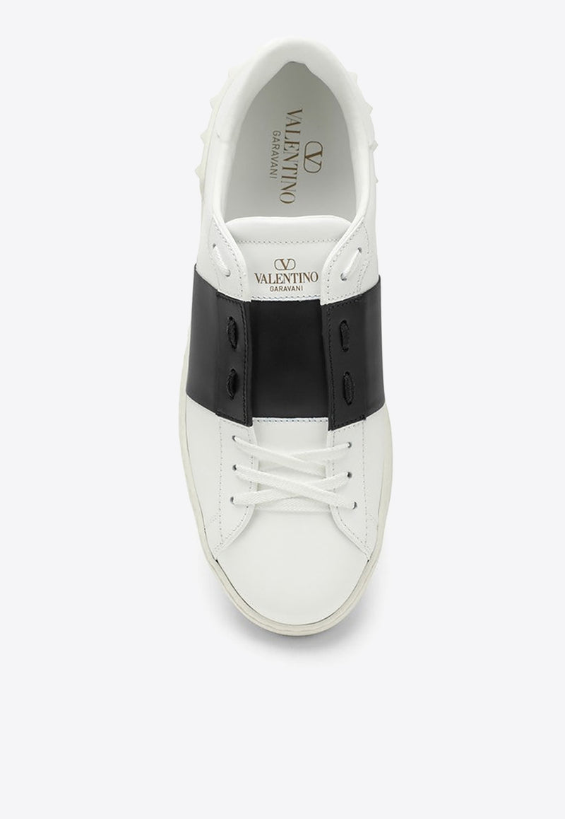 Valentino Open Leather Low-Top Sneakers White 4Y2S0830BLU/O_VALE-A01