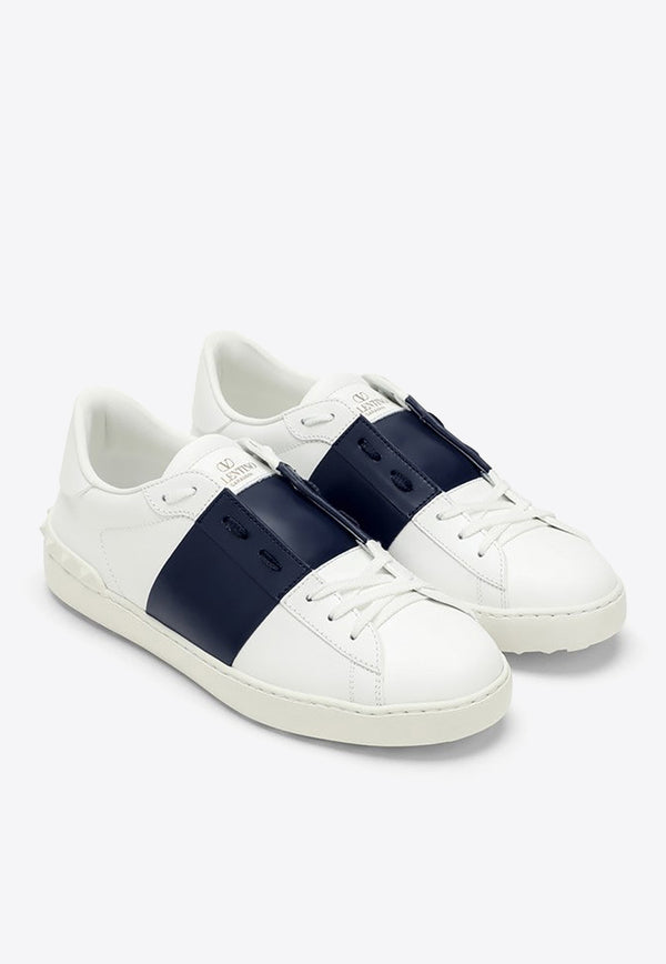 Valentino Open Leather Low-Top Sneakers White 4Y2S0830BLU/O_VALE-M15