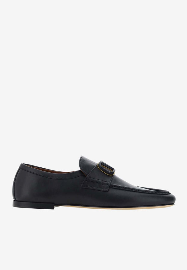 Valentino VLogo Leather Loafers 4Y2S0H80DQF 0NO Black
