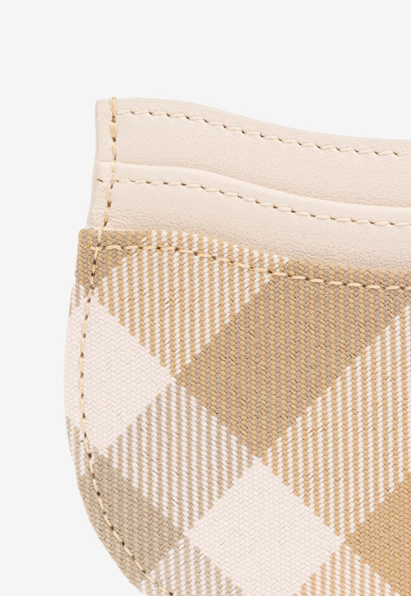 Burberry Rocking Horse Checked Cardholder Cream 8081773 A3743-FLAX