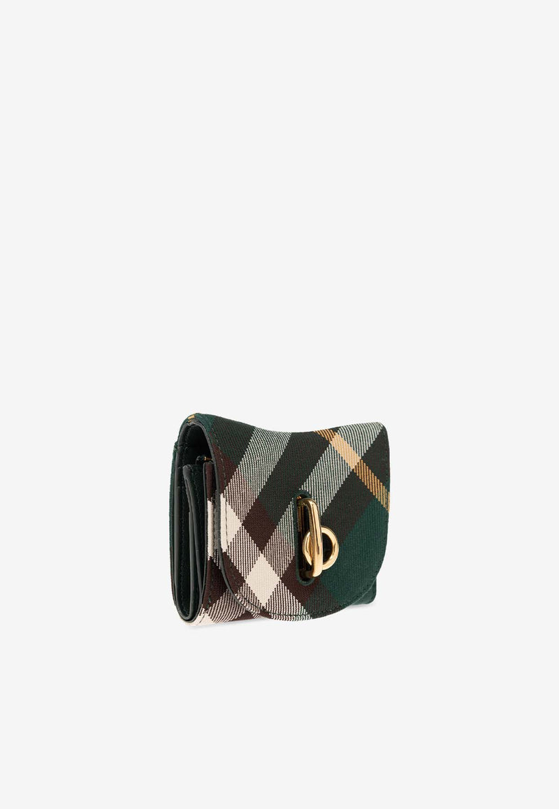 Burberry Rocking Horse Checked Wallet Green 8081784 B8636-IVY