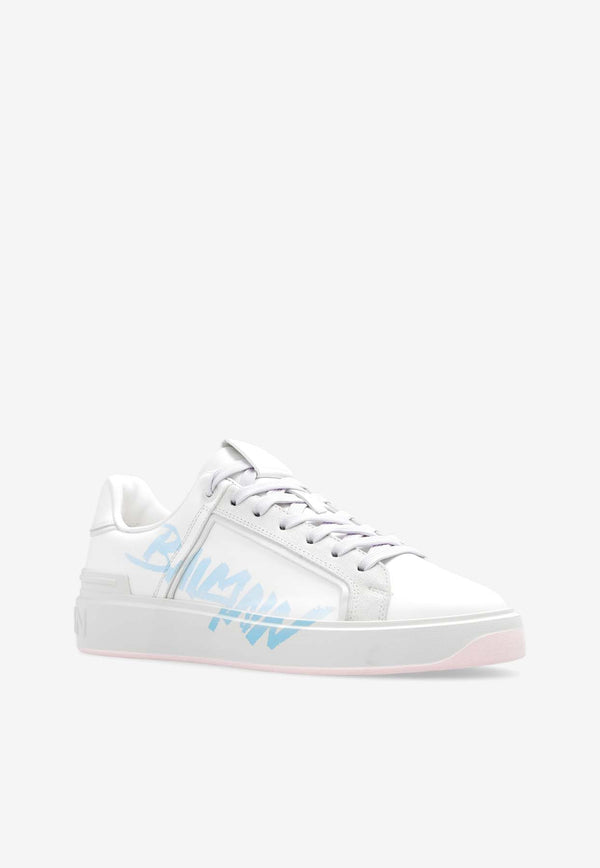 Balmain B-Court Leather Low-Top Sneakers White BN1VI712 LTSB-GOA