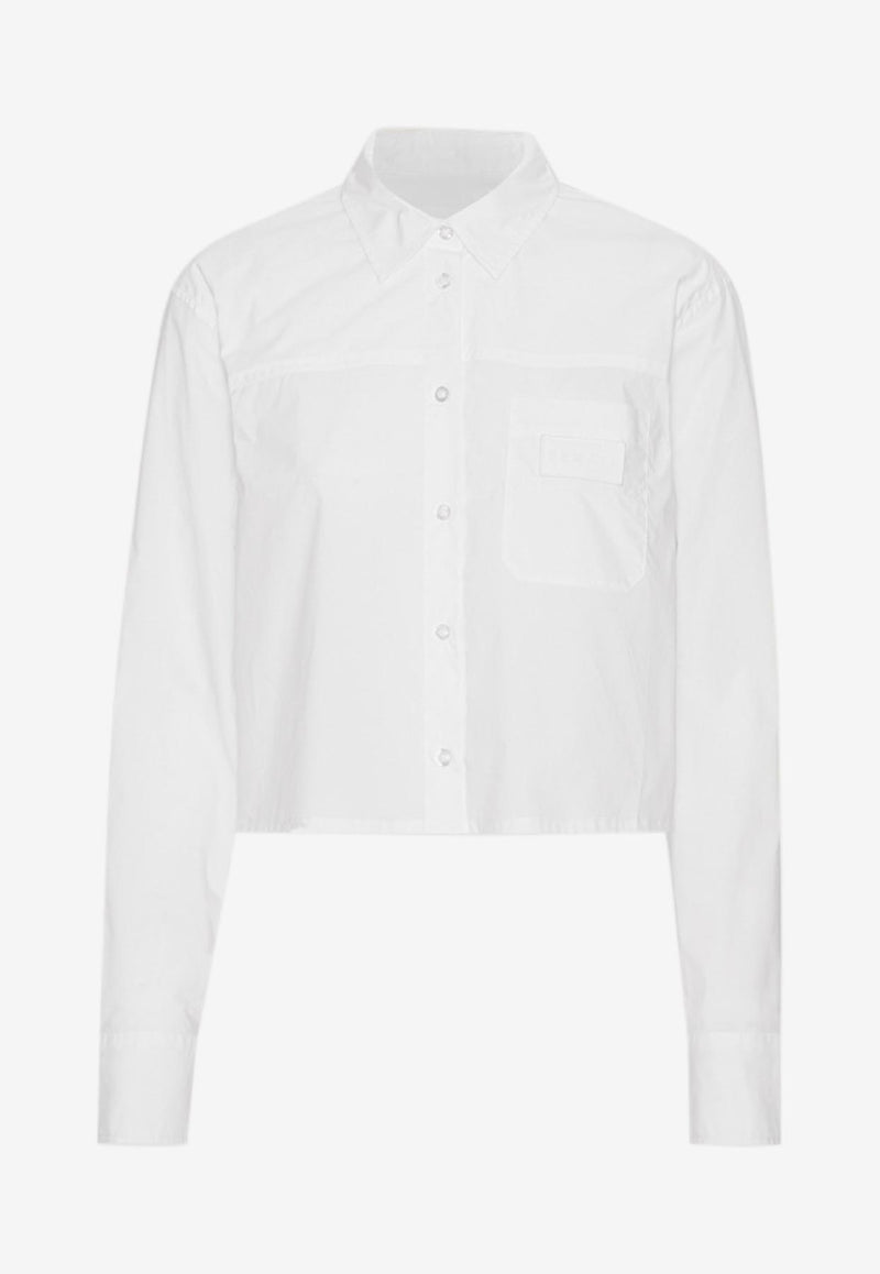 REMAIN Lavia Long-Sleeved Cropped Shirt White 500829400WHITE