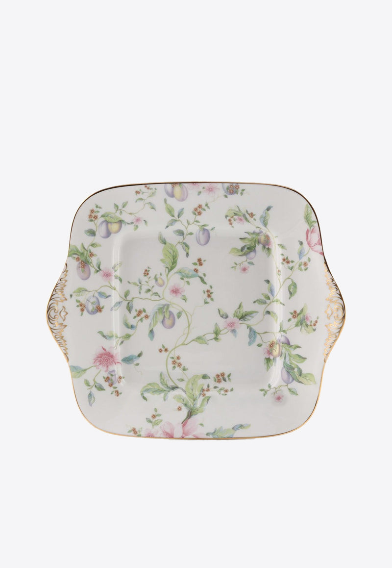 Wedgwood Sweet Plum Square Dessert Plate White  50133801062