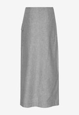 Remain Asymmetric Maxi Wrap Skirt 501415515GREY