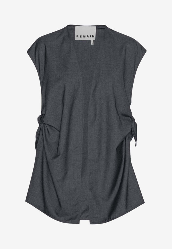 REMAIN Oversized Knotted Vest 501548514GREY